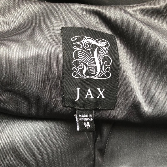 JAX women’s black and gray evening dress bodycon SZ 14 - Picture 7 of 8